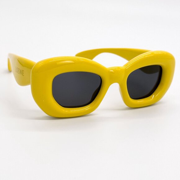 NEW LW40117I 39A LOEWE SUNGLASSES, UNISEX YELLOW EYEWEAR LOEWE main image 9